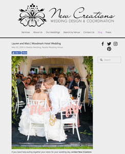 wedding blog features mr and mrs chair signs