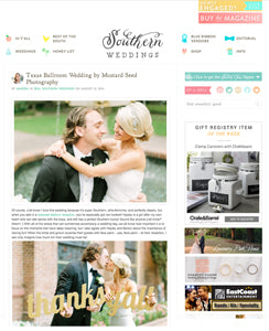 blog feature of gold thanks y'all sign from southern weddings