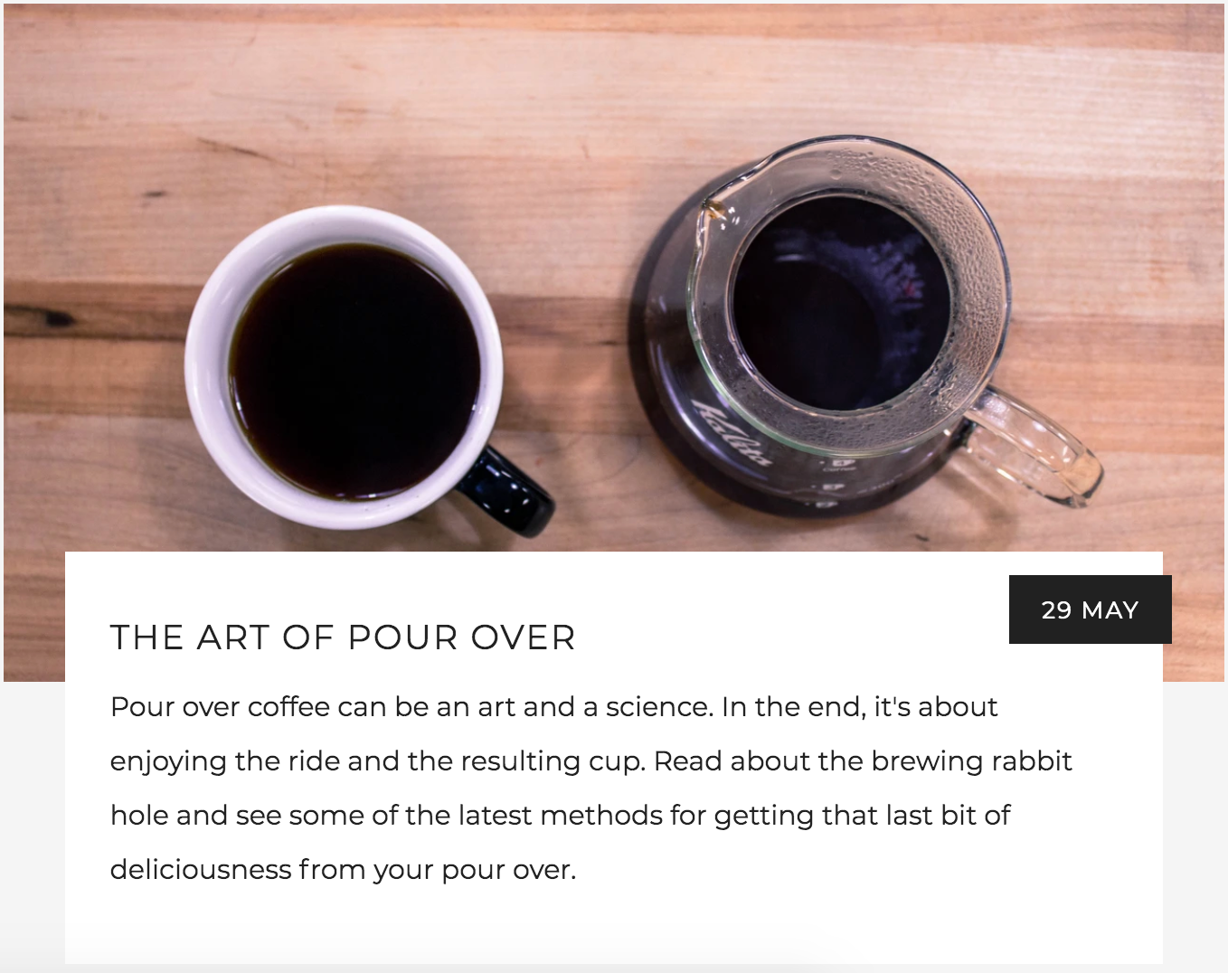 The Art of Pour Over Coffee | Kaldi's Coffee Blog