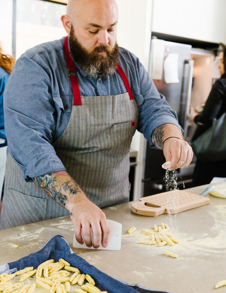 Chef Evan Funke of Felix rolling fresh pasta