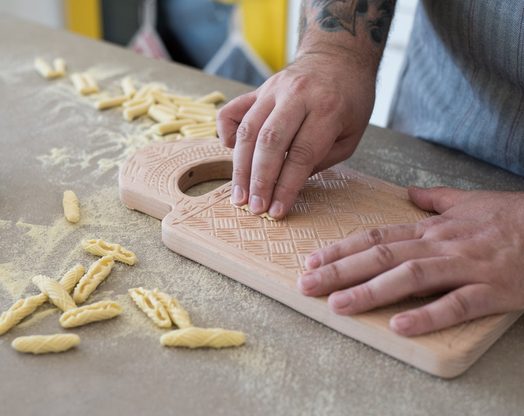 Evan Funke rolling fresh pasta