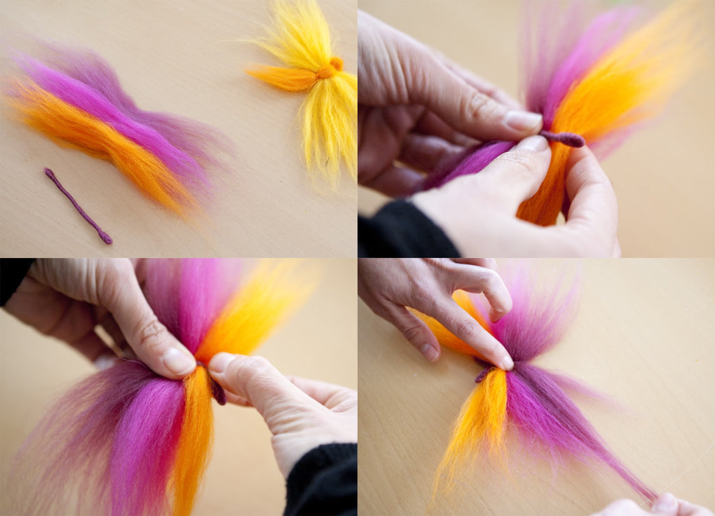 tutorial mariposa lana cardada paso 5