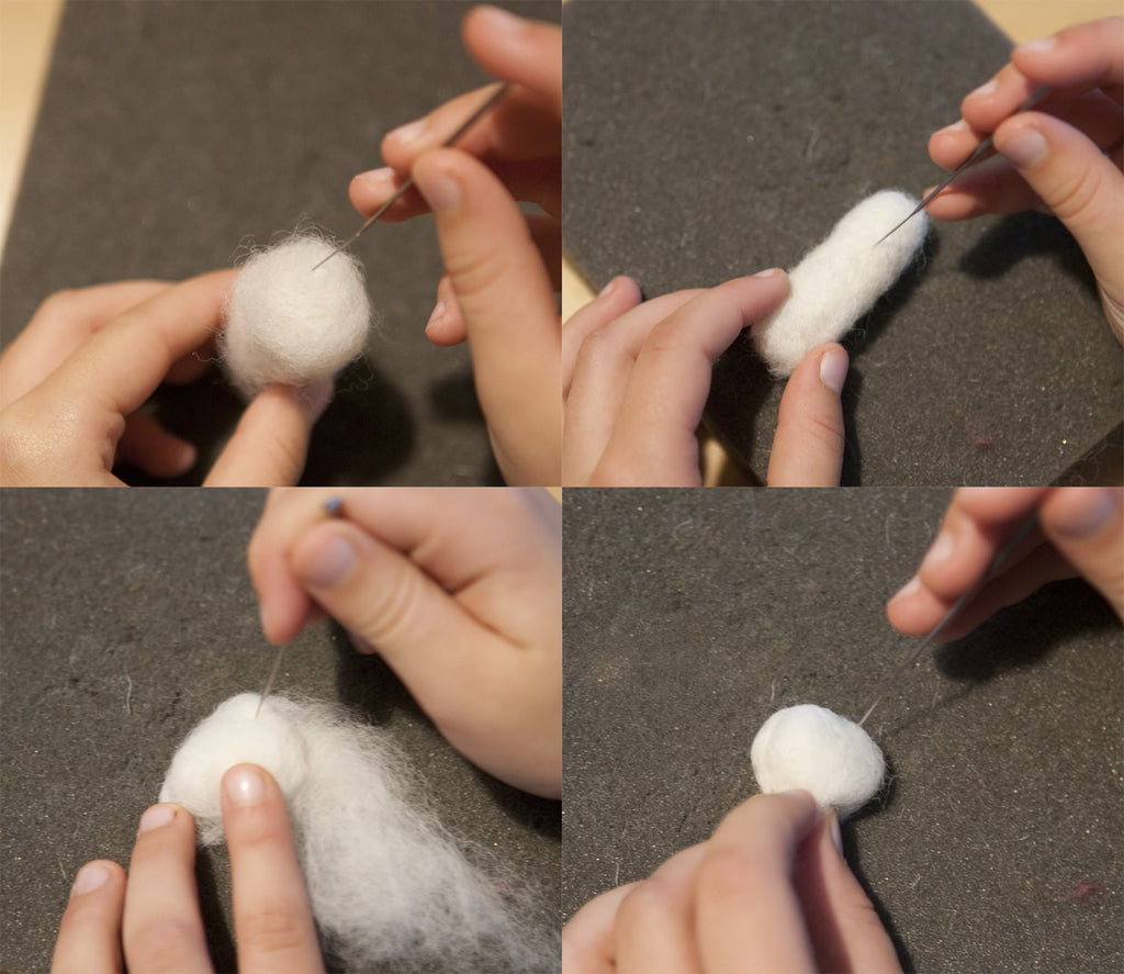 tutorial seta lana cardada paso 2