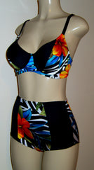 Tropical Zebra Underwire top and Pin up bottom