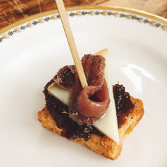 Cantabrian Anchovy with Basque Cheese & Fig Butter Pintxo