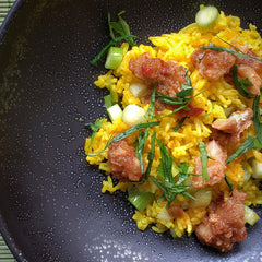 Bacalao over saffron rice - Donostia Foods