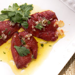 Seared Piquillo Peppers stuffed with Manchego Cheese - Donostia Foods