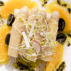 White Asparagus Salad with Oranges & Olives - Donostia Foods