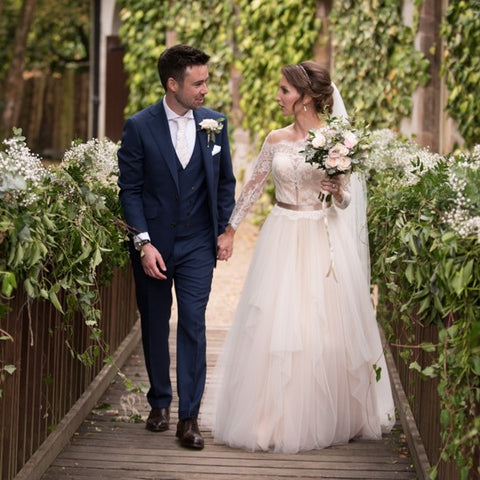 Real Bride Wearing Gemma Earrings