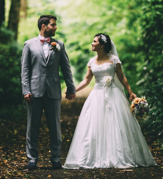 Real Bride in Cheryl Headpiece