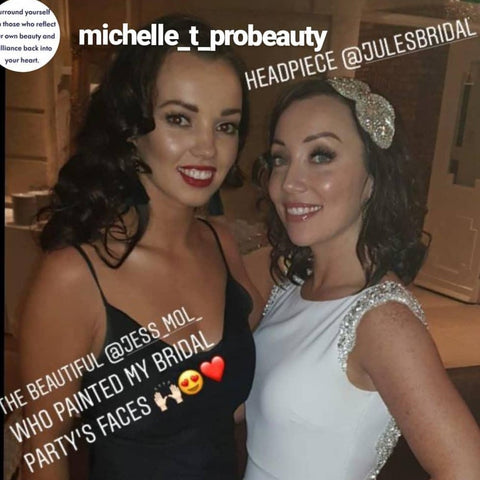 Michelle Real Bride Wears Cara Headpiece
