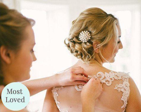 Nadine Pearl Cluster Wedding Hair Clip