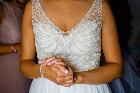 real bride wears alisha bracelet