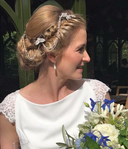 Real Bride Suzanne Camomile Headpiece