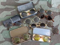 Comparison Photo: Original and Reproduction WWII German Sunglasses