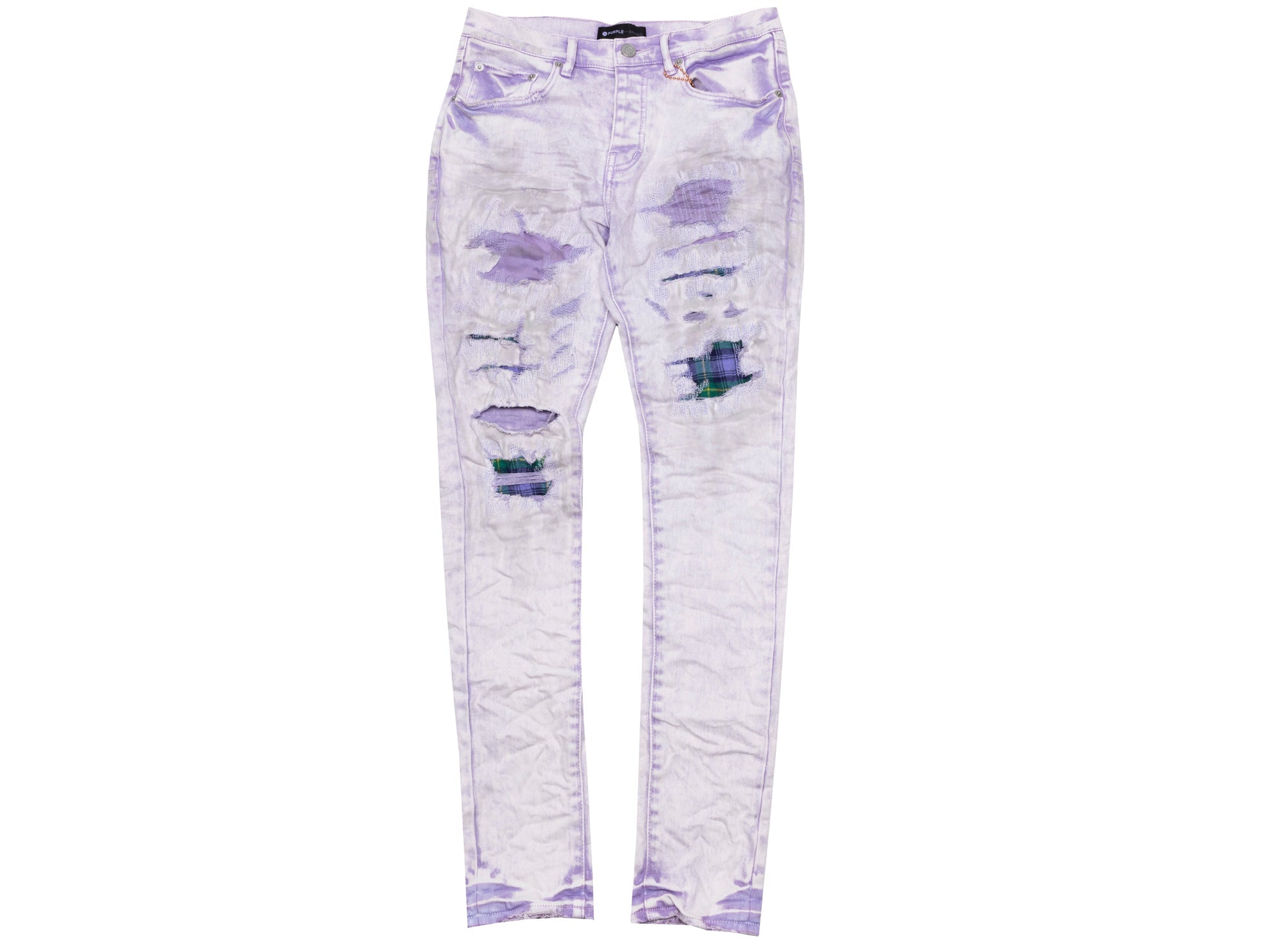 Purple Brand Heavy Repair Plaid Patch Jeans xld – Oneness