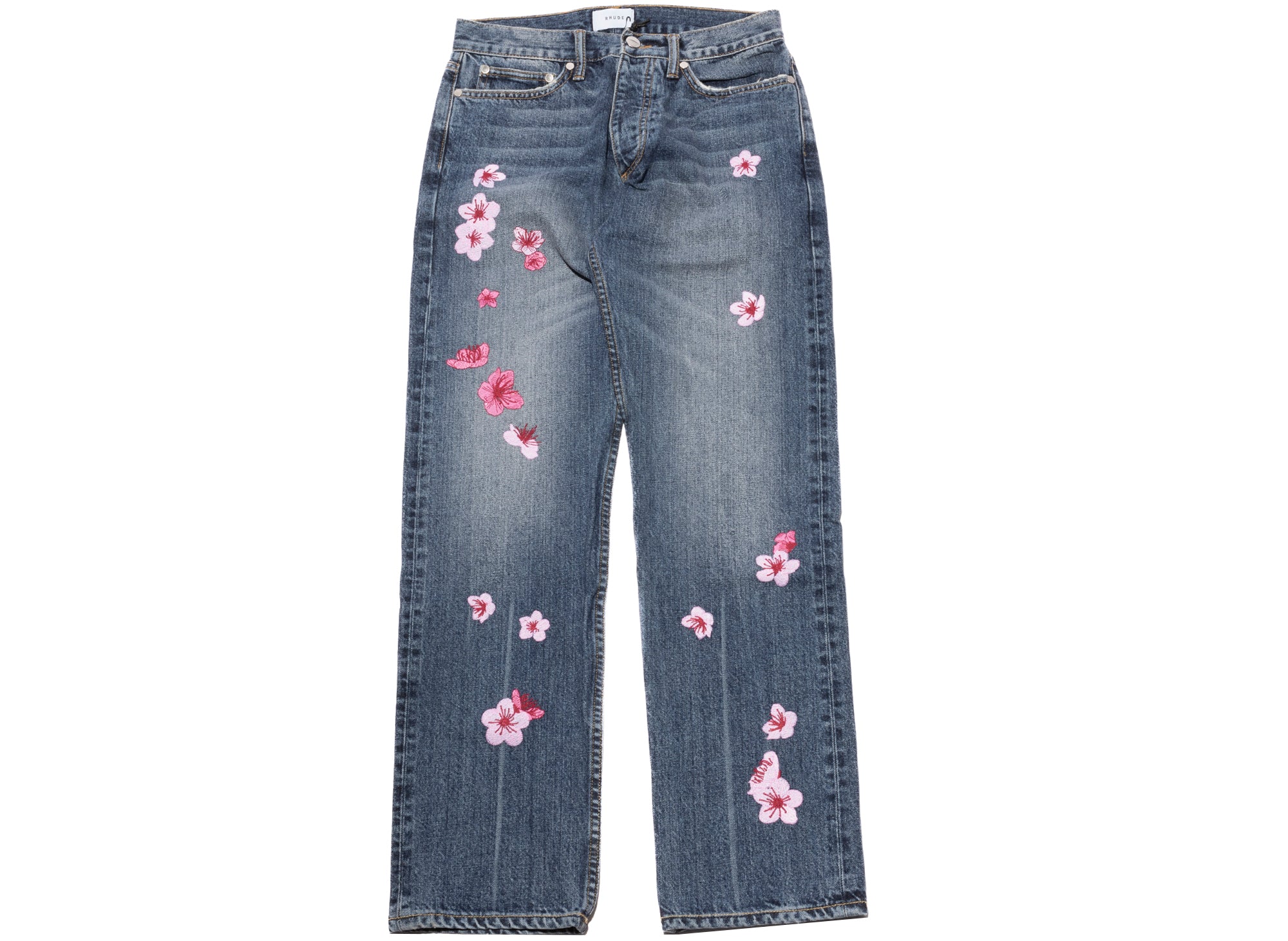 operatør skarp uendelig Rhude Embroidered Blossom Denim Jeans – Oneness Boutique