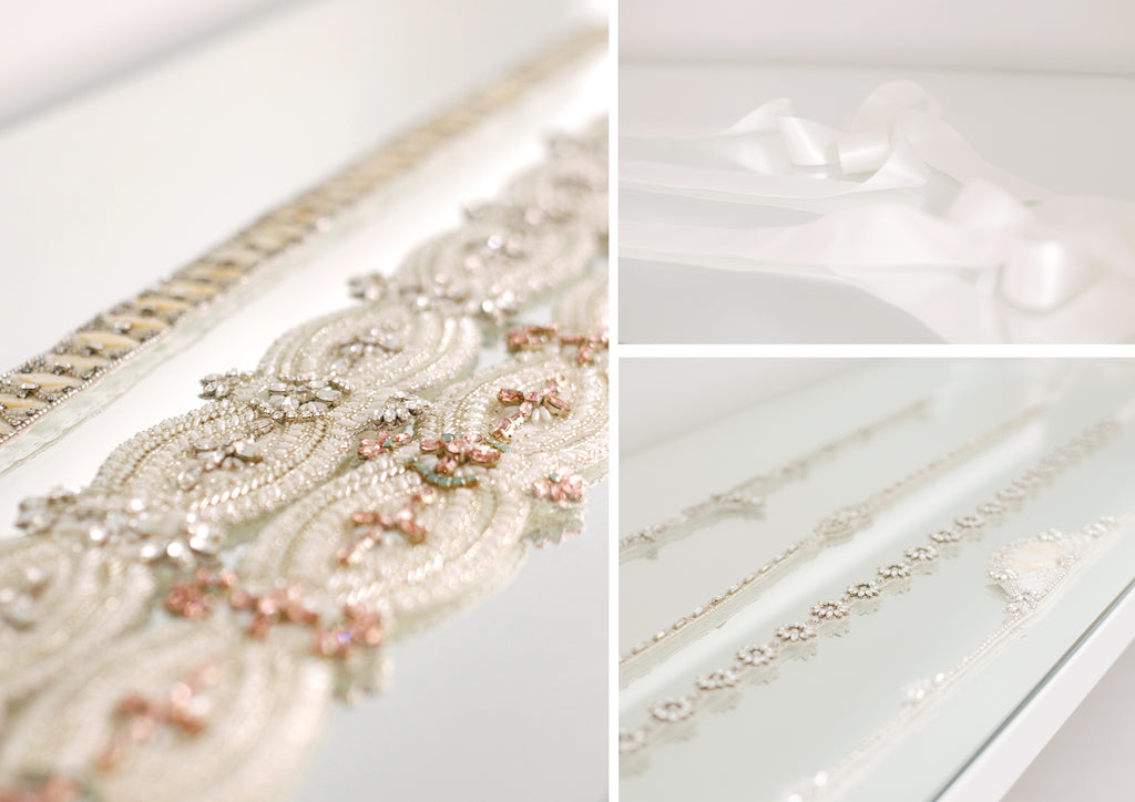 Emmy London Hand-Beaded Bridal Belts in the Emmy Chelsea Boutique 