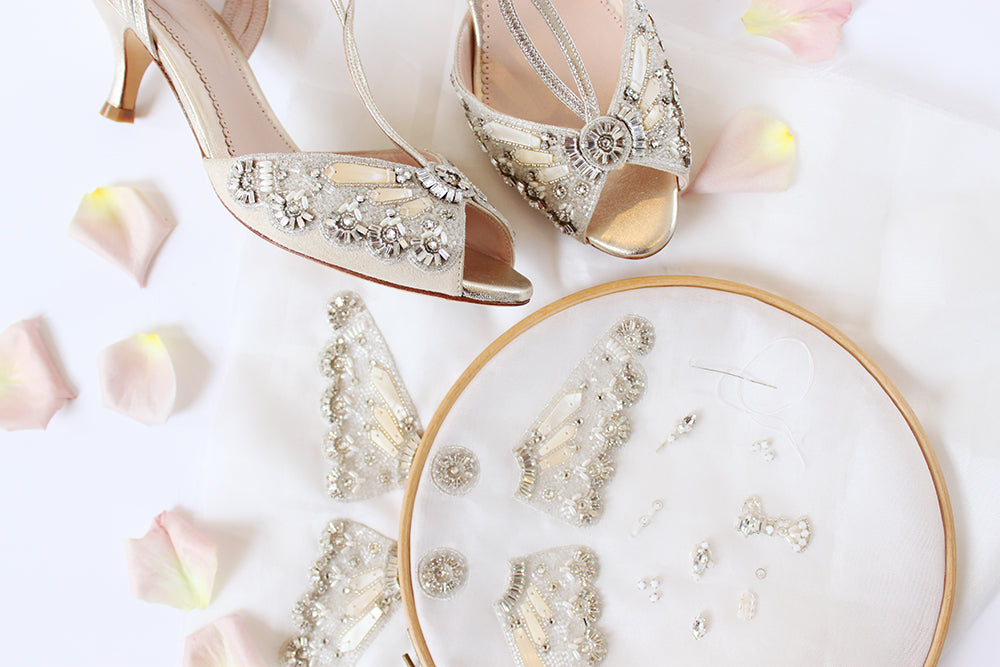 Craftsmanship Emmy London Hand Beaded Embellishment Wedding Shoes and Accessories