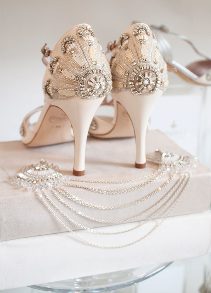 Francesca_Shoes_and_Double_Fan_Drape_Bridal_Shoes_Art_Deco_Emmy_London
