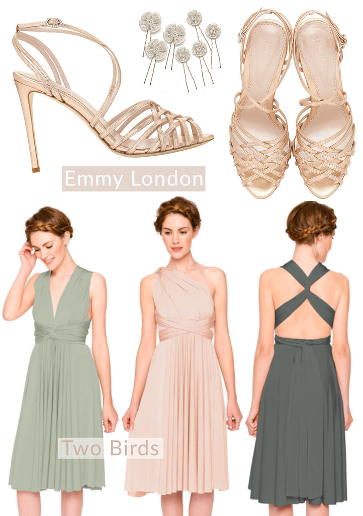 Madeleine Rose Gold Sandals from Emmy London Bridesmaid Shoes