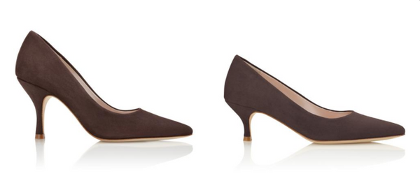 Olivia Mink Brown Suede Court Shoes in a mid heel and kitten heel shoes for Royal Ascot