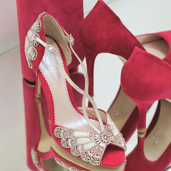 Beatrice Red Bridal Shoes By Emmy London