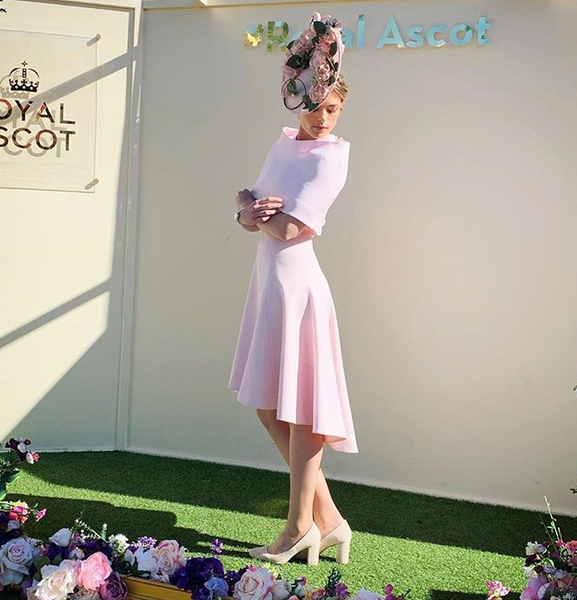 Rosie Tapner in Emmy London at Royal Ascot 2019