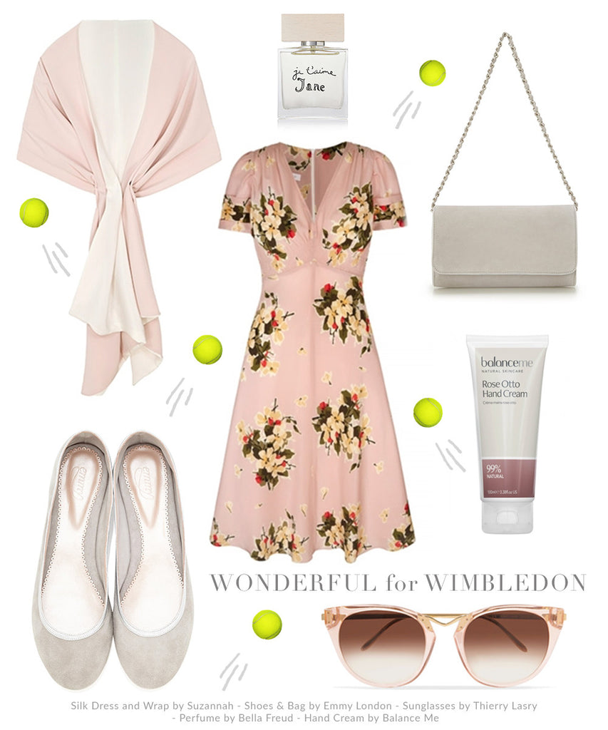 Wimbledon Inspired Outfit with Emmy London Shoes, Accessories, Suzannah Tea Dress