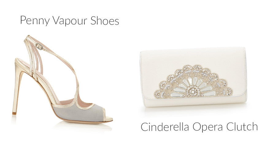 Penny Vapour Shoes and the Cinderella Opera Clutch Bag 