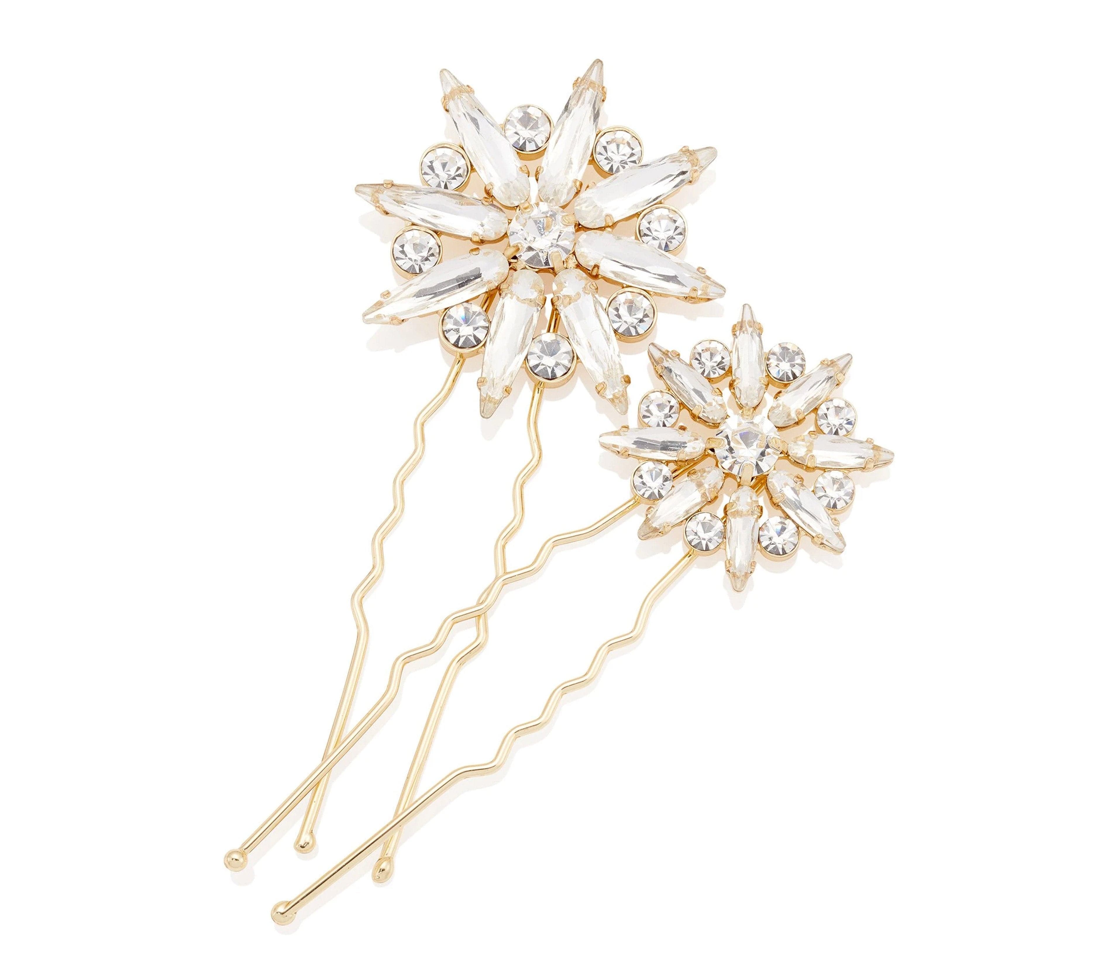 Buy Crystal Star Hair Pins Bridal Hair Accessory - Emmy London