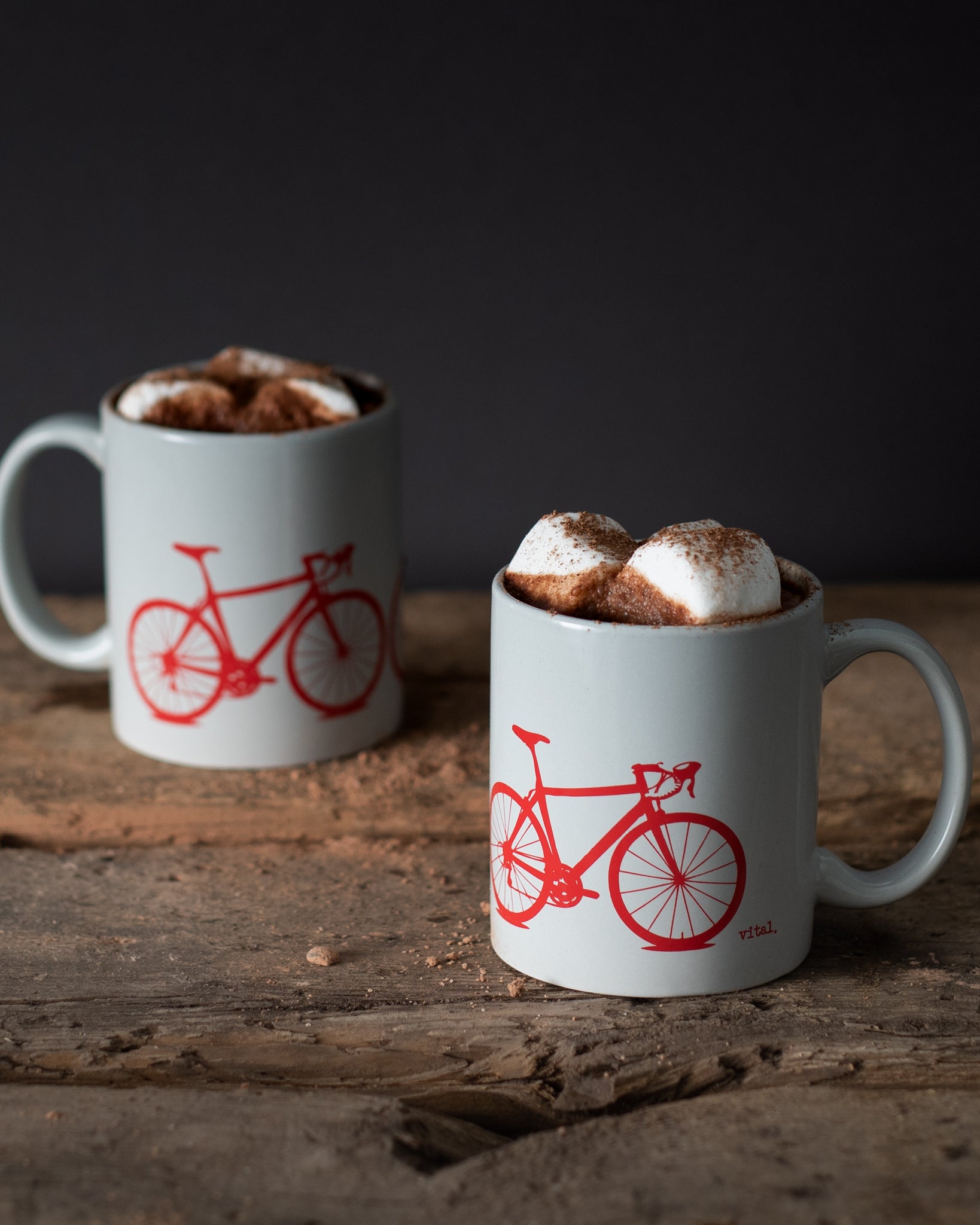 Organic Hot Chocolate in Bicycle Mug