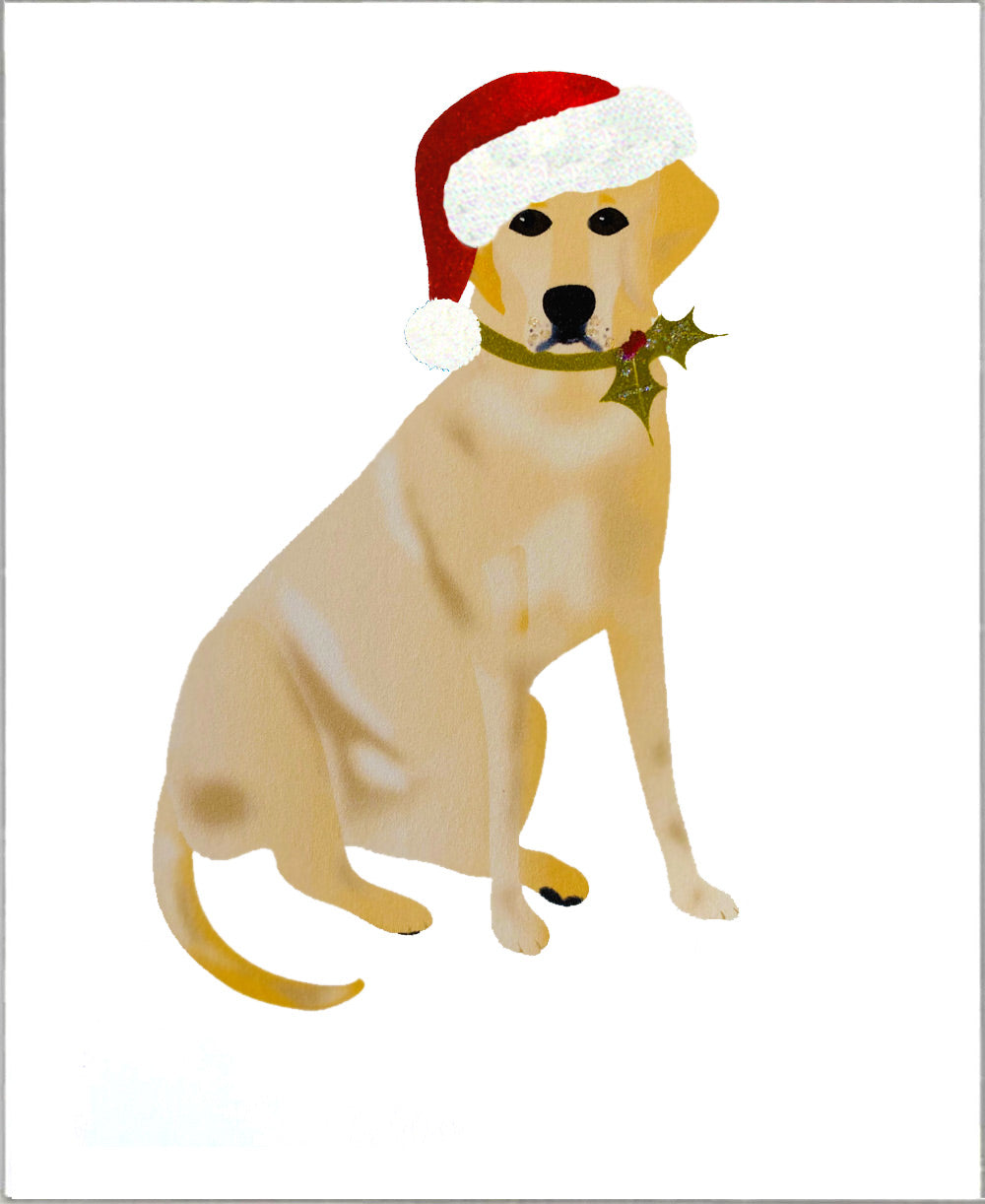 yellow lab christmas