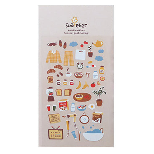 Suatelier Stickers - 1123 Good Morning - Paper Plus Cloth