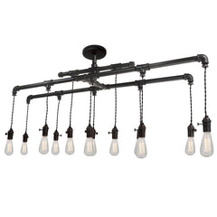 Industrial Metal Pipe Chandelier