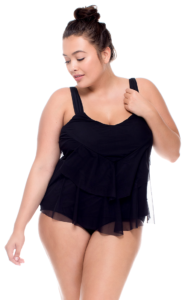 Curve By Sunsets Black Ava Tiered Tankini Top 1