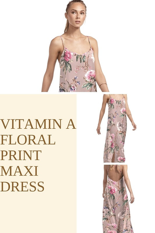Vitamin A Floral Print Maxi Dress