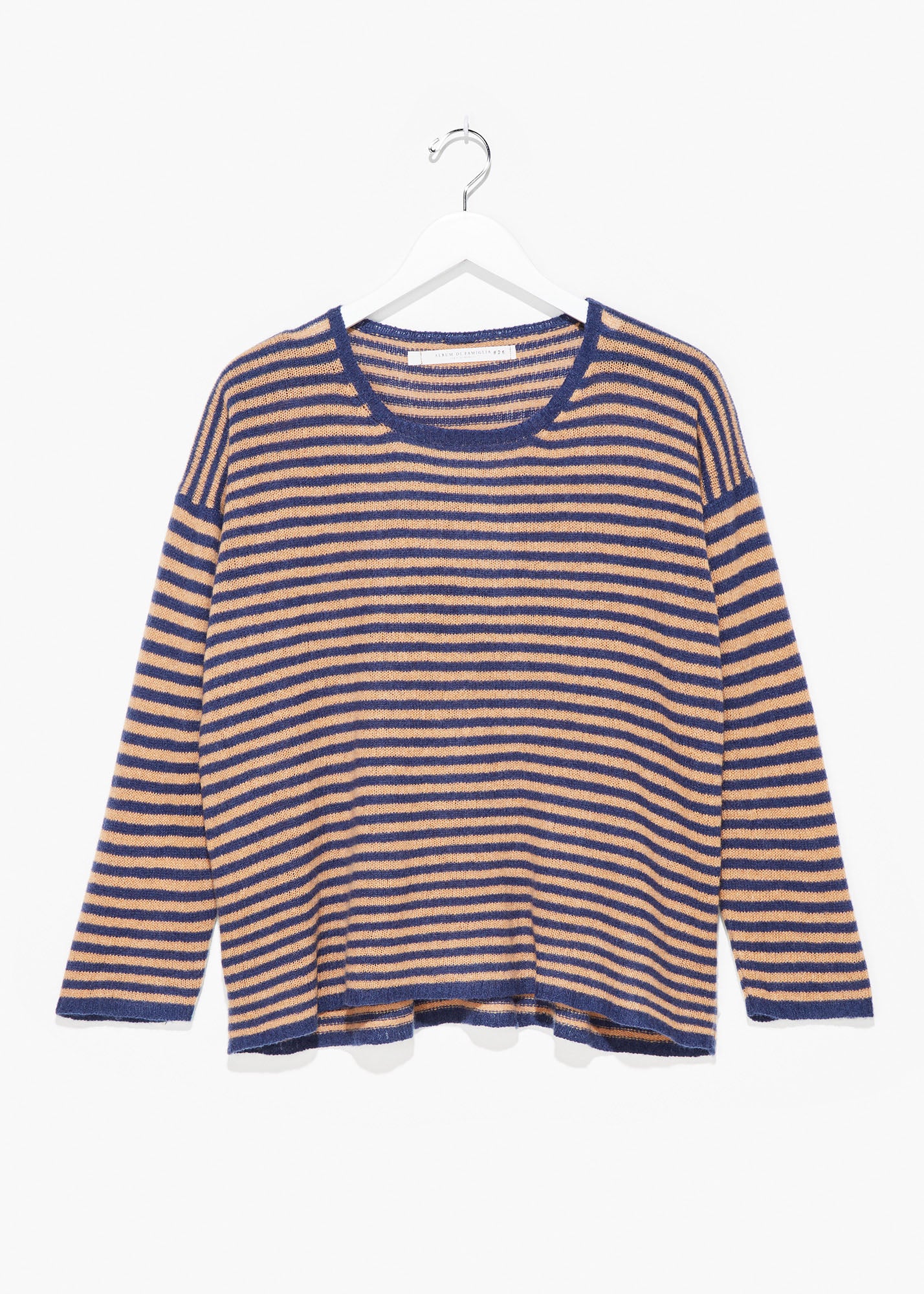 Cashmere Sweater Cookie/ Navy Stripe - TIINA the STORE