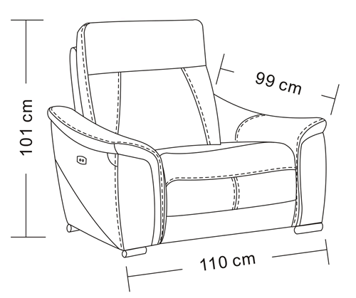 1705 Chair with Power Recliner