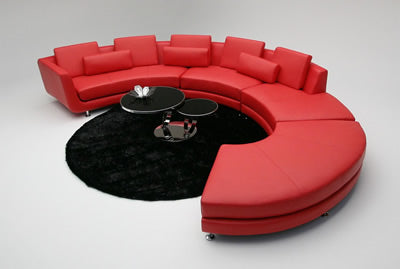 A94 Red Sectional Sofa