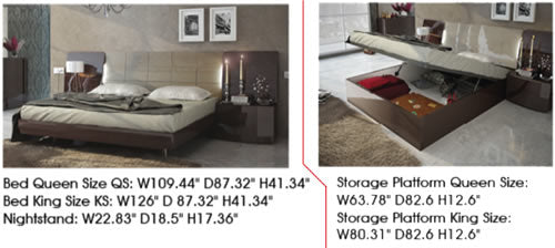 Barcelona Bed dimensions