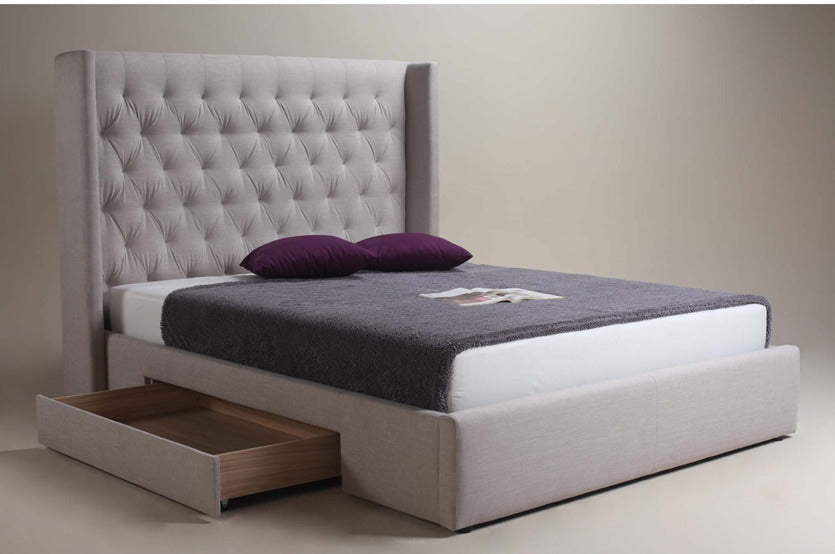 Blair Bed in Cappuccino Fabric