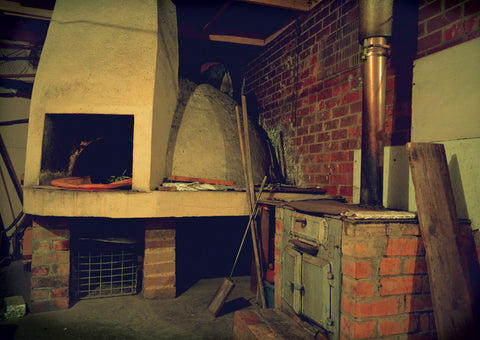 Italian style rustic outdoor kitchen