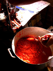 sausages  made simple tomato sauce making