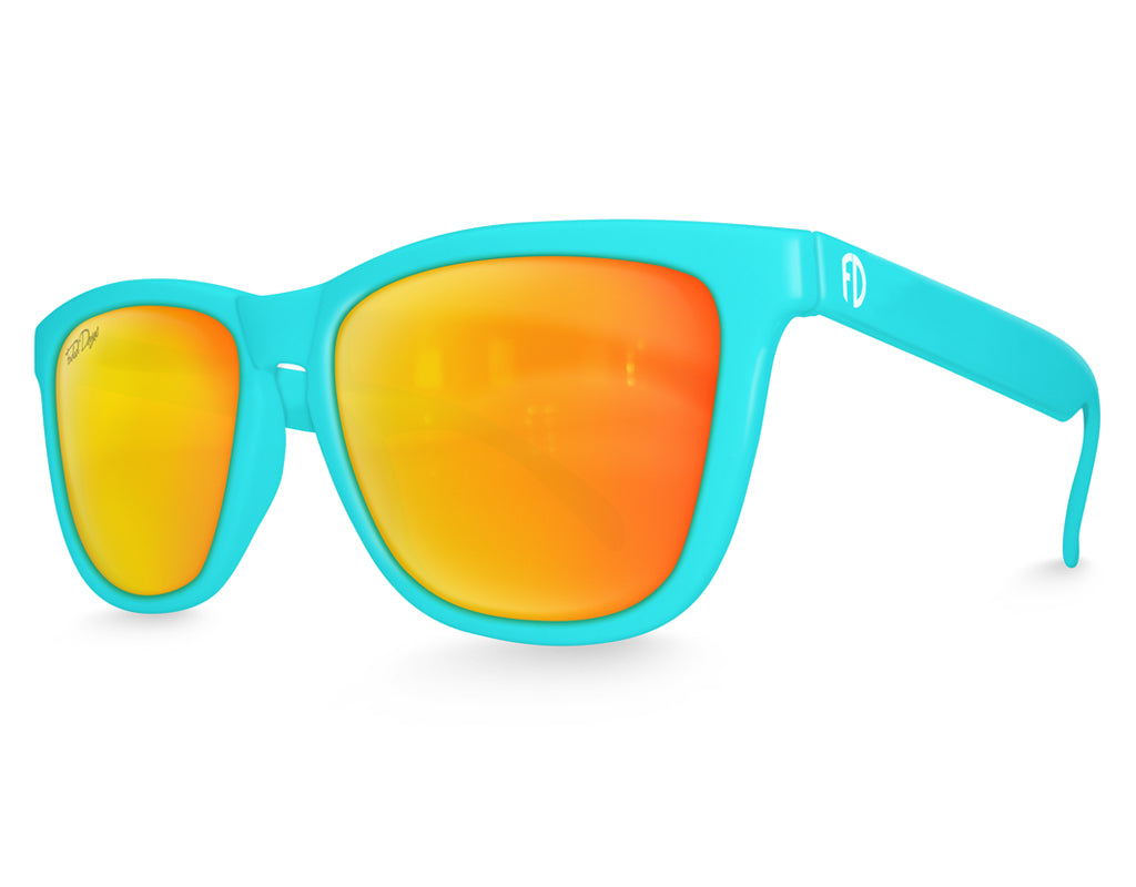 Aqua Solar Mirrored Sunglasses - Faded Days Aqua Solar Mirrored Sunglasses - Faded Days