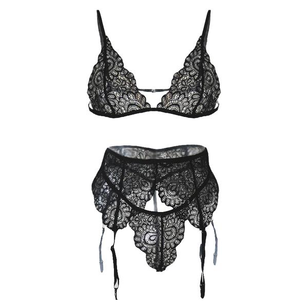 black lace lingerie