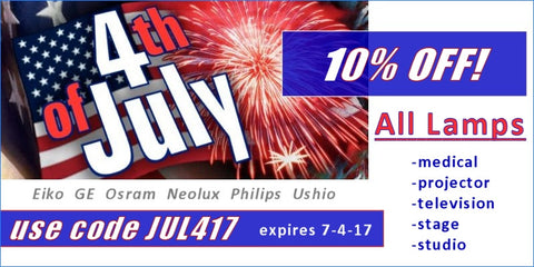 DynamicLamps.com July 4th Special 2017!  Take 10% Off Your Lamp Order Now At Checkout!  Use Code JUL417.  Expires 7-4-17.