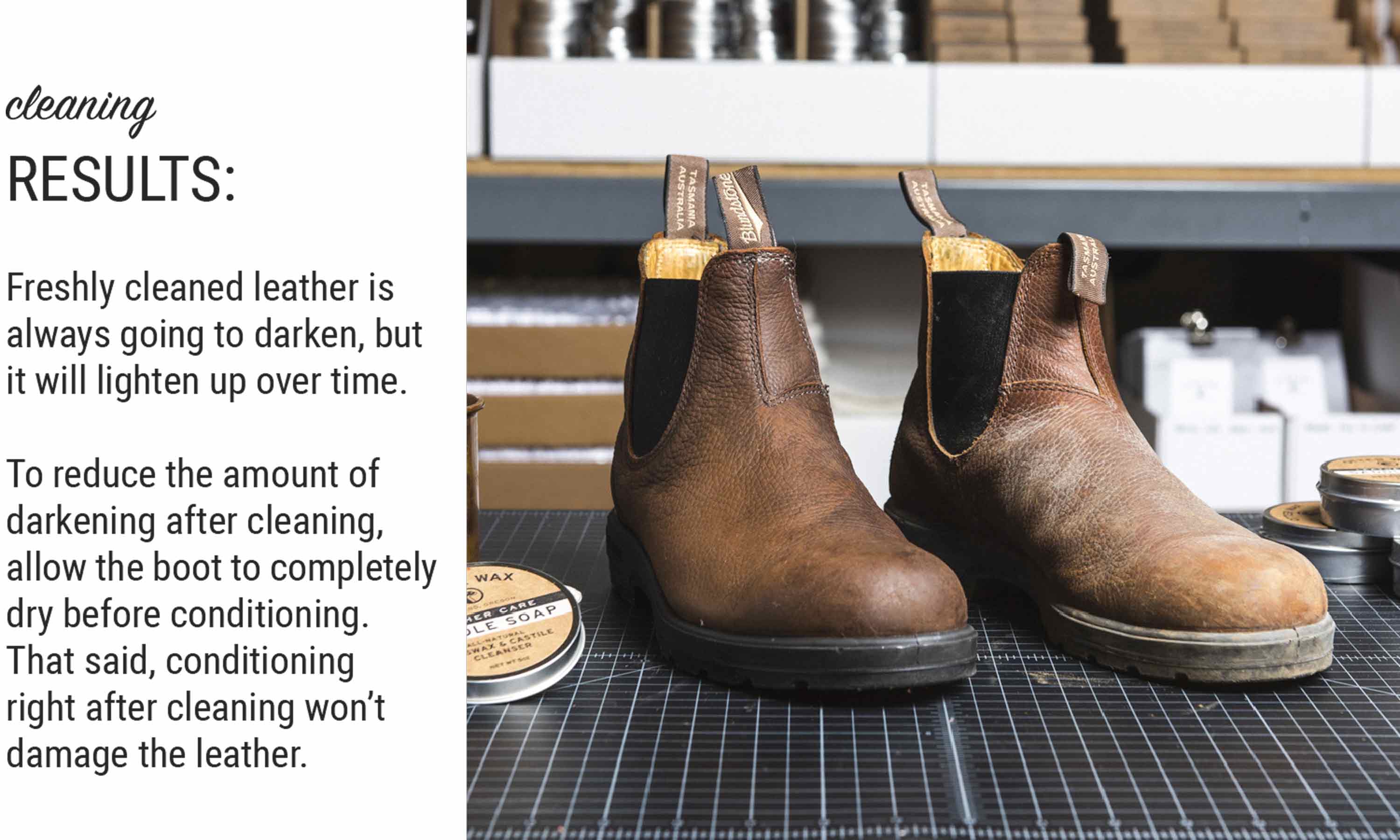 How To Clean Leather Blundstone Boots With Otter Wax Saddle Soap