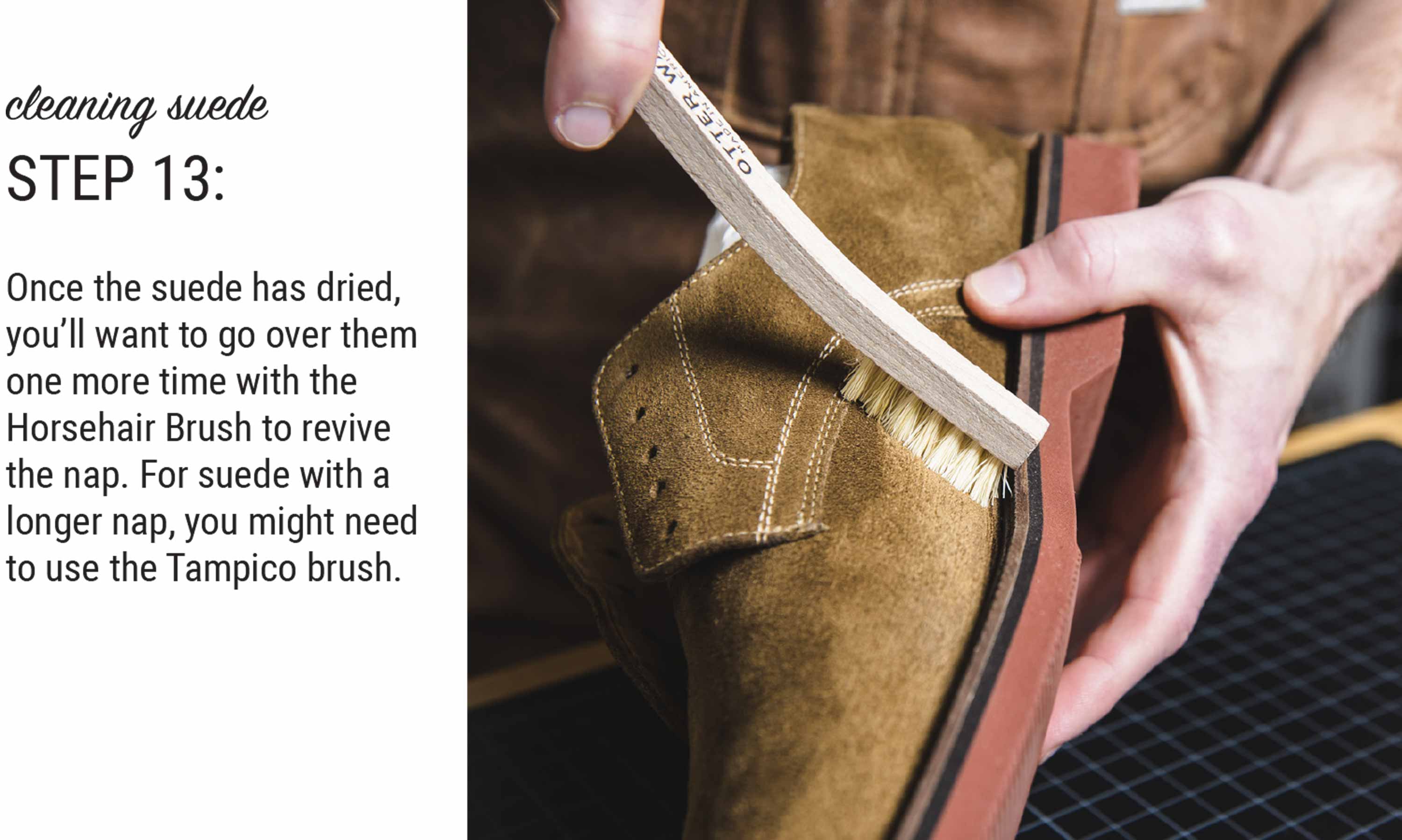 how to clean sueded leather with otter wax suede cleaner