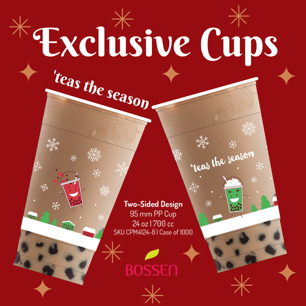 'teas the season Holiday Bubble Tea Cup 95mm by Bossen